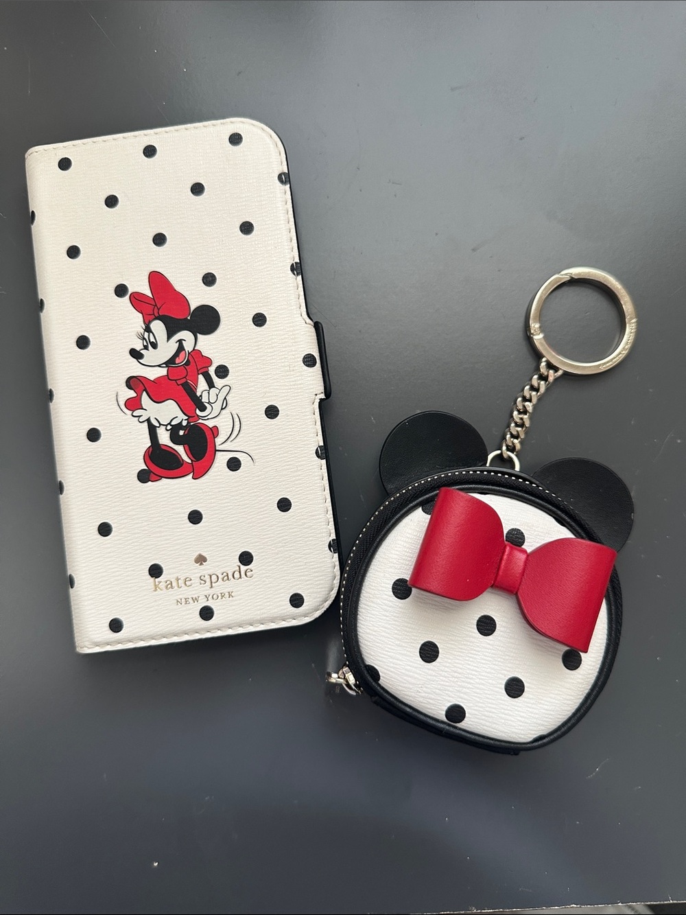 Kate Spade x Disney Minnie Mouse Phone Wallet Coin Purse Set